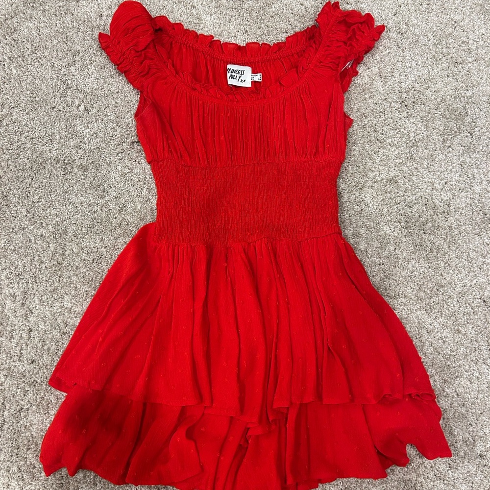 Princess Polly red romper